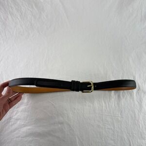 Coach Men's 6600 Black Gloved Tanned Cowhide Solid Brass Belt Sz 40